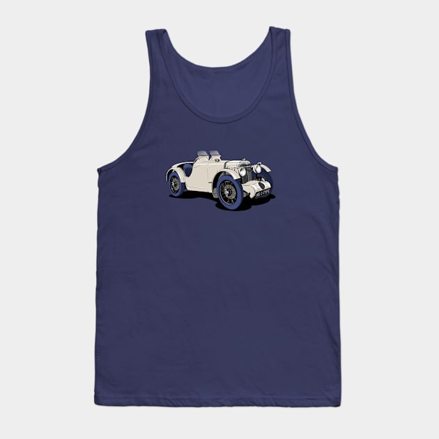 MG C-Type Vintage Racing Car Tank Top by Webazoot